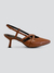 Slingback Feminino Verniz Marrom na internet