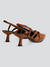 Slingback Feminino Verniz Marrom - loja online