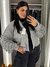 CARDIGAN CURTO FIO MOUSSE CINZA - CG STORE