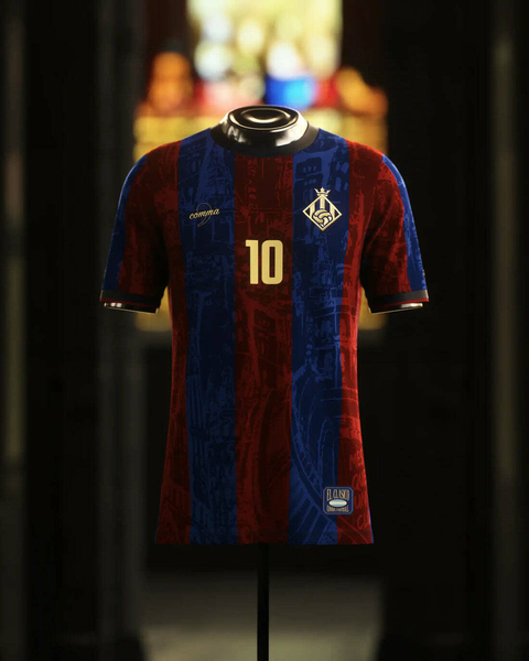Camisa "Legends Of Barcelona" 24/25 - Messi #10 LA PULGA - Edição Especial Trio MSN - Torcedor Masculina - Vermelho e Azul - comprar online