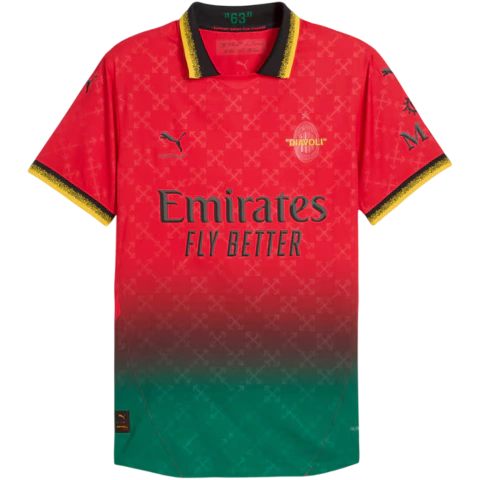 Camisa AC Milan X Off-White 24/25 - Jogador Puma Masculina - Vermelha - comprar online