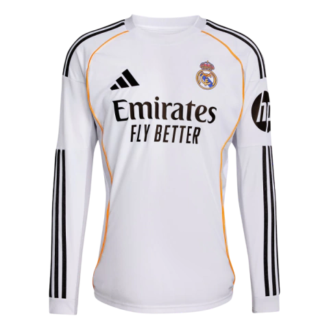 Camisa Real Madrid I 25/26 Manga Longa - Torcedor Adidas Masculina - Branca - comprar online