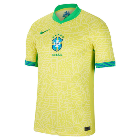 Camisa Seleção Brasileira I 24/25 - Torcedor Nike Masculina - Amarela com detalhes em verde - comprar online