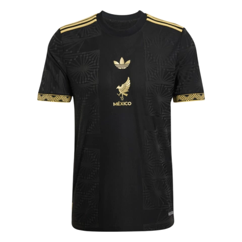 Camisa Seleção do México Edição "Mexico de Oro" 25/26 - Torcedor Adidas Masculina - Preta e Dourada - comprar online