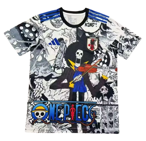Camisa Seleção do Japão 24/25 Especial Brook Anime One Piece - Torcedor Adidas Masculina - Branca