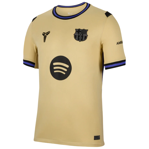 Camisa Barcelona II 25/26 - Torcedor Nike Masculina - Amarela com Detalhes Roxo - comprar online