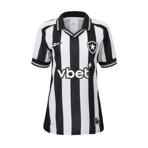 Camisa Botafogo I 25/26 - Torcedor Reebok Feminina - Preta e Branca - comprar online