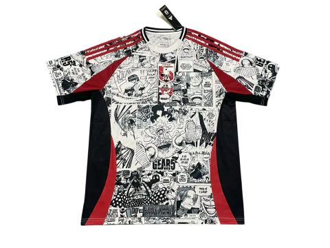 Camisa Seleção do Japão 24/25 Especial Anime One Piece - Torcedor Adidas Masculina - Branca e Vermelha