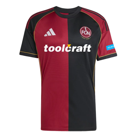 Camisa FC Nuremberg I 25/26 - Torcedor Adidas Masculina - Preta e Vermelha - comprar online
