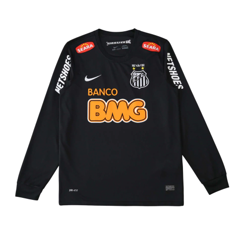 Camisa Santos 11/12 Retrô Manga Longa - Torcedor Nike Masculina - Preta - comprar online