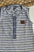 Macacão Regata Botões Listras Jeans - Lhamiê