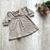 Vestido manga longa malha em jacquard xadrez - loja online