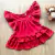 Vestido em meia malha e tricoline - Charming Baby roupas e acessórios infantis