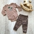 Conjunto body e calça em suedine - Charming Baby roupas e acessórios infantis