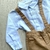 Conjunto body camisa e calça jeans com suspensório - comprar online