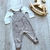 Conjunto jardineira e body manga longa - Charming Baby roupas e acessórios infantis
