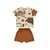Conjunto camiseta e bermuda de moletom na internet