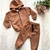 Conjunto jaqueta com capuz e calça jacquard - Charming Baby roupas e acessórios infantis