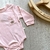 Body manga longa em suedine - loja online
