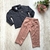 Conjunto camisa em tecido e calça em malha - Charming Baby roupas e acessórios infantis