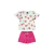 Conjunto blusa em meia malha e short em moletom - comprar online