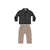 Conjunto camisa em tecido e calça em malha - comprar online