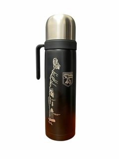 TERMO GRABADO RUTA 40 NEGRO MEDIA MANIJA 1 LITRO - comprar online