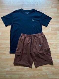 CONJUNTO LACOSTE ALGODON REMERA Y BERMUDA CARGO CALIDAD PREMIUM - comprar online