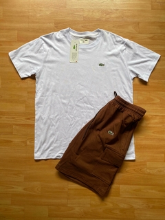 CONJUNTO LACOSTE ALGODON REMERA Y BERMUDA CARGO CALIDAD PREMIUM