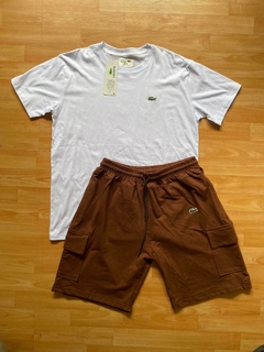 CONJUNTO LACOSTE ALGODON REMERA Y BERMUDA CARGO CALIDAD PREMIUM - comprar online