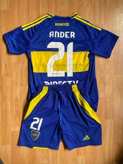CONJUNTO CAMISETA Y BERMUDA CON CIERRE ANDER HERRERA BOCA JUNIORS TITULAR NUEVO 2025 en internet