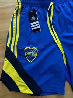 BERMUDA SHORT BOCA JUNIORS MICROFIBRA CON CIERRE BORDADA IMPORTADA en internet
