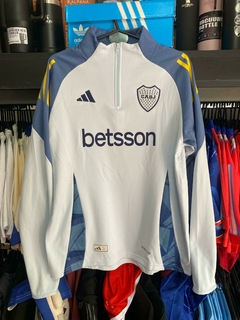 BUZO MEDIOCIERRE BOCA JUNIORS ENTRENAMIENTO BLANCO 2025 - comprar online