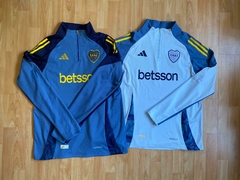 COMBO BUZO MEDIOCIERRE BOCA JUNIORS ENTRENAMIENTO BLANCO Y AZUL 2025 - FAQ INDUMENTARIA