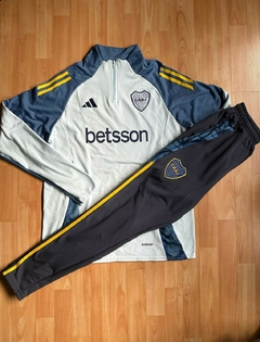 CONJUNTO ENTRENAMIENTO BOCA JUNIORS BUZO Y PANTALON 2025 2026 FRIZADO