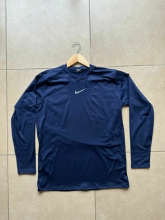 CAMISETA TERMICA NIKE AZUL FRIZADA