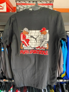 REMERA PUMA SPORTSTYLE ALGODON NEGRA - comprar online