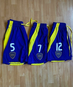 SHORT BERMUDA CON CIERRE PERSONALIZADO BOCA JUNIORS CON NUMERO O SIN NUMERO TITULAR 2025