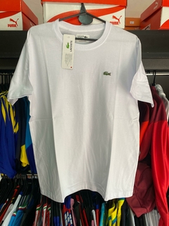 REMERA LACOSTE BLANCA URBANA ALGODON