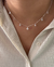 Choker zircônias penduradas