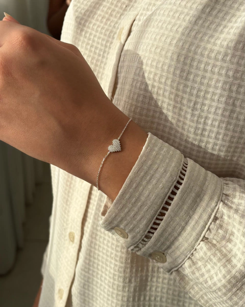 Pulseira coração pixel