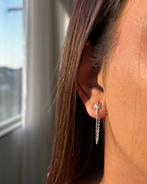 Brinco estrela + corrente