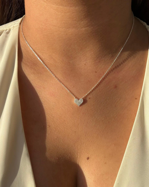 Colar coração pixel - comprar online