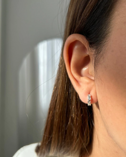 Argolinha zirconias coração