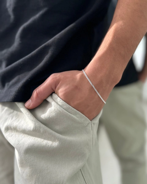 Pulseira masculina grumet 2mm