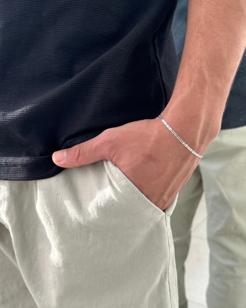 Pulseira masculina piastrine 1,8mm