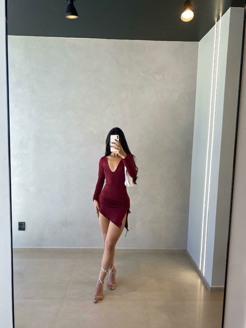 VESTIDO ANA - BORDÔ