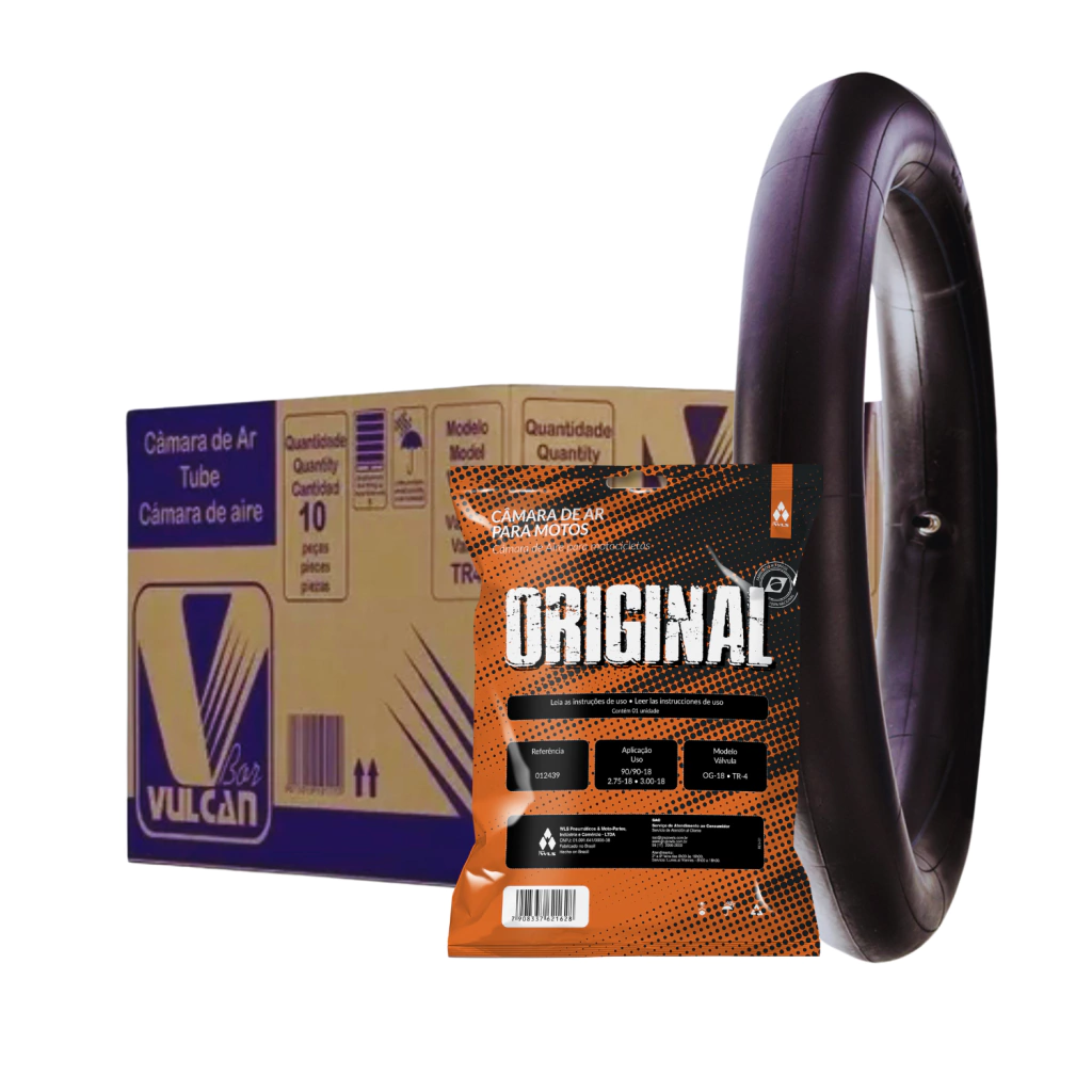 10x Câmara de ar 90/90-18 Cg 125/150/160 - Ybr 125 Original