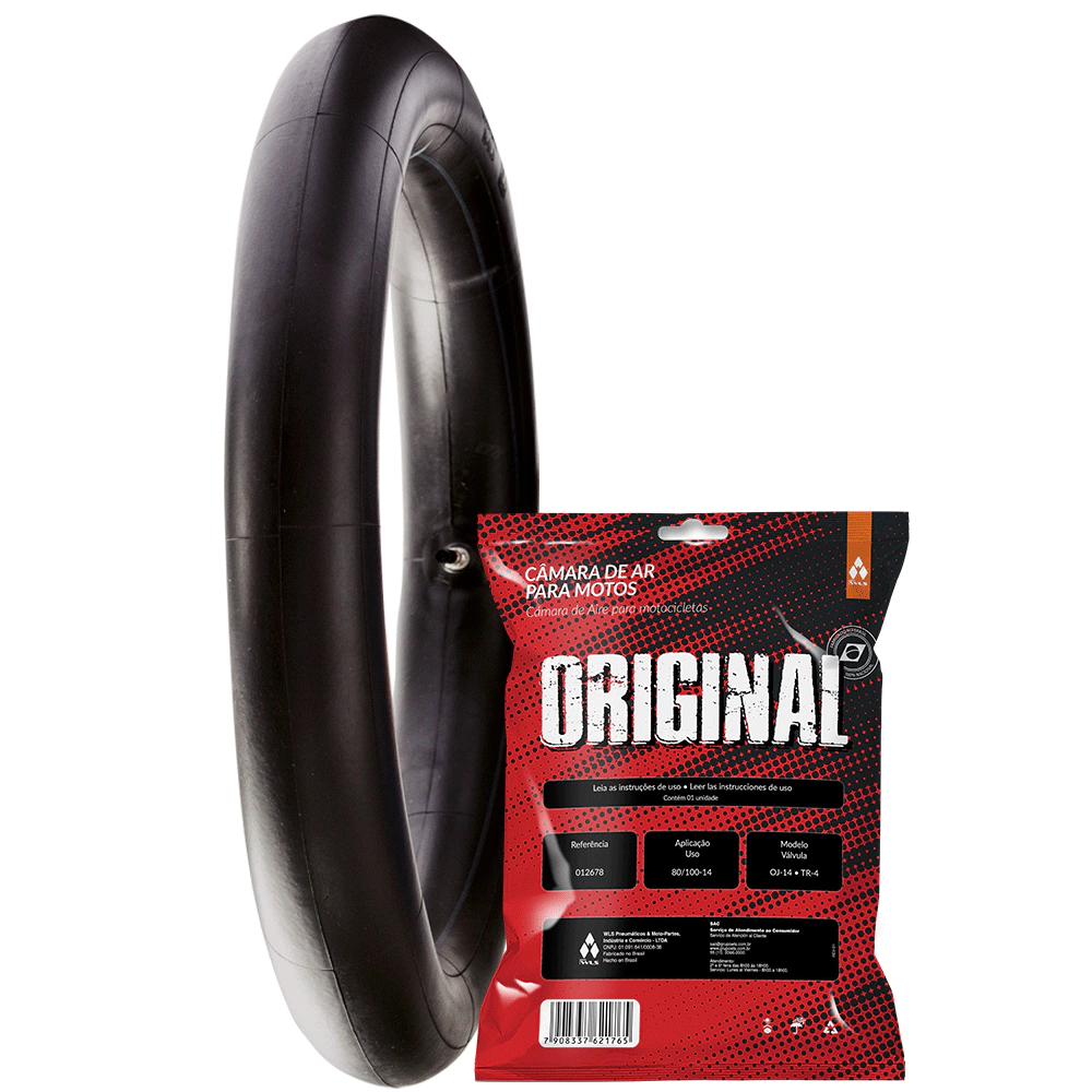 Câmara De Ar Para Pneu Aro 14 Moto Biz Pop Shineray