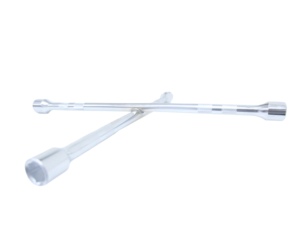 Chave De Roda Cruz Aço Cromado Reforçado 4 Bocas 17,19,21,23